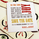 Typographic Circus - save the date card